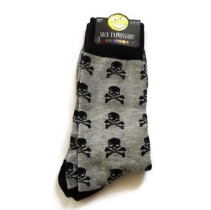 Men's Skull Crossbones 3/$25 Socks NWT Gray Black